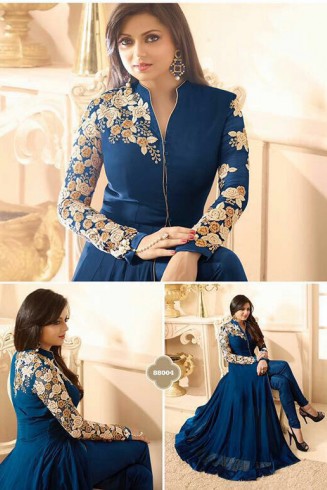 88004 ROYAL BLUE LT NITYA PARTY WEAR ANARKALI SUIT 