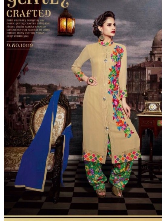 Green Beige Dress Indian Salwar Suit Green Beige Dress Indian Salwar Suit