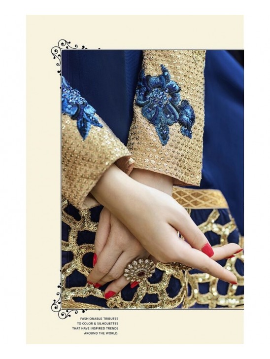 Royal Blue Gold Long Dress Hot Lady Evening Gown Royal Blue Gold Long Dress Hot Lady Evening Gown