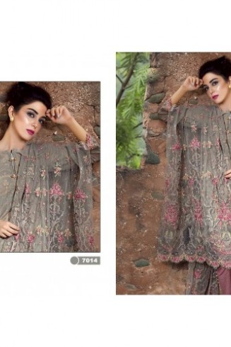 7014 GREY AND PINK RANGREZ READY MADE SALWAR SUIT