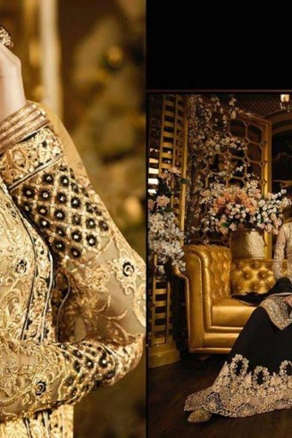 S45 GOLD AND BLACK BLOSSOM SYBELLA DESIGNER PALAZZO SUIT