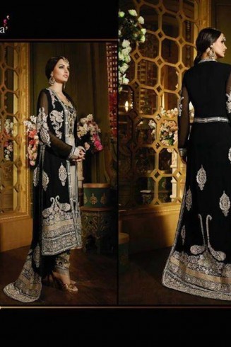 S48 BLACK BLOSSOM SYBELLA DESIGNER LEHENGA DRESS