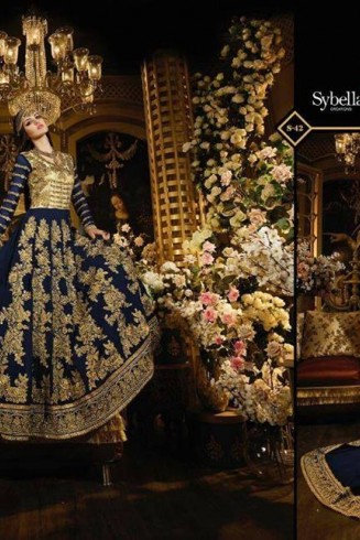 S42 BLUE BLOSSOM SYBELLA DESIGNER LEHENGA DRESS