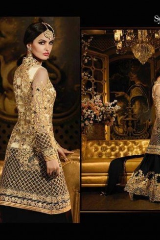 S45 GOLD AND BLACK BLOSSOM SYBELLA DESIGNER PALAZZO SUIT