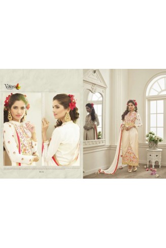 Pari Indian Anarkali Cream Designer Gown 