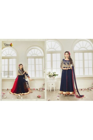 Blue Indian Gown Designer Anarkali Party Suit