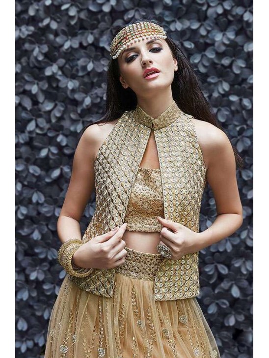 Golden Bridal Lehenga Indian Traditional Wedding Dress Golden Bridal Lehenga Indian Traditional Wedding Dress