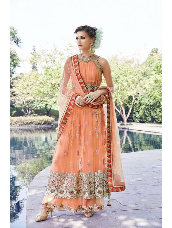 Orange Cocktail Indian Designer Dress Orange Cocktail Indian Designer Dress