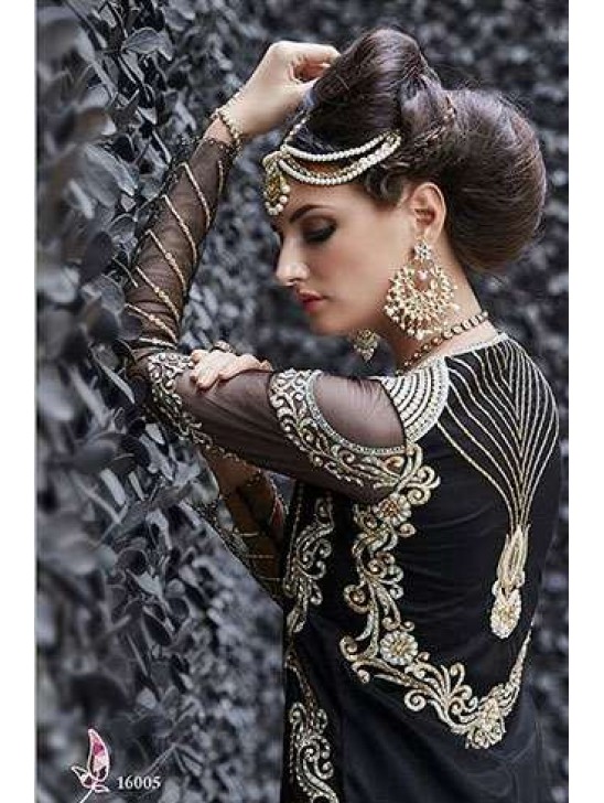 Evening Dress Black Embroidered Lehenga Choli Indian Evening Dress Black Embroidered Lehenga Choli Indian