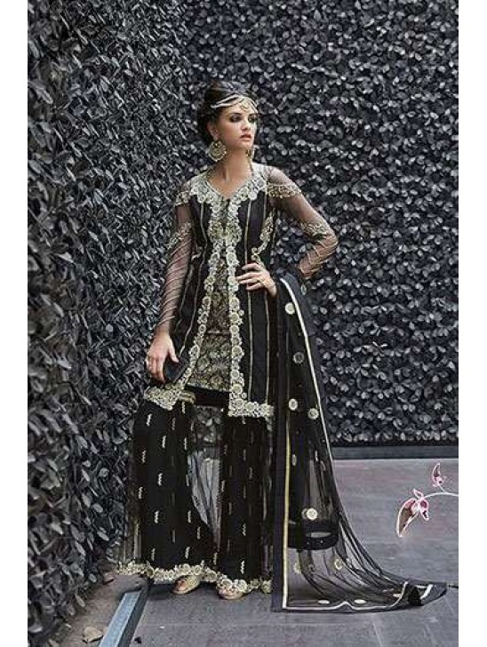 Evening Dress Black Embroidered Lehenga Choli Indian Evening Dress Black Embroidered Lehenga Choli Indian
